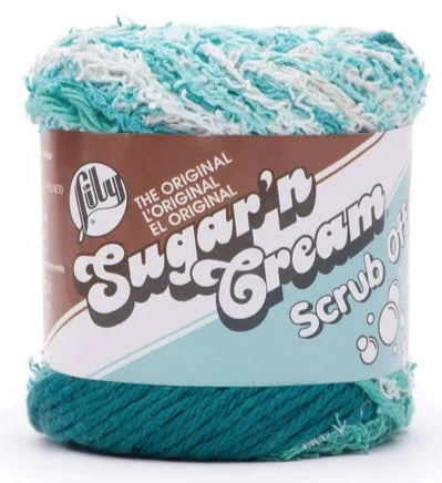 Lily 75g "Sugar n Cream" Worsted 100% Cotton Yarn - Scrub Off