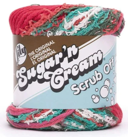 Lily 75g "Sugar n Cream" Worsted 100% Cotton Yarn - Scrub Off