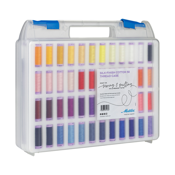 Mettler "Silk Finish Cotton No.50" Sewing Thread Case with 96 Spools