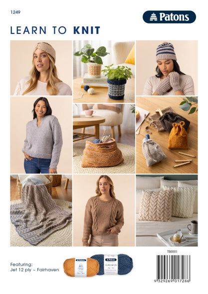 Patons "Learn to Knit" Pattern Book by AYC