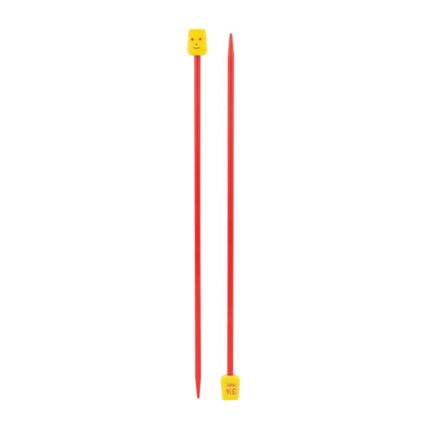 Birch 18cm (7") "Kids" Plastic Single Point Knitting Needles