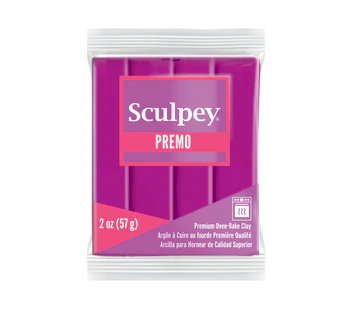 Sculpey Premo! Polymer Oven-Bake Clay - 57g Blocks - Solid Colours