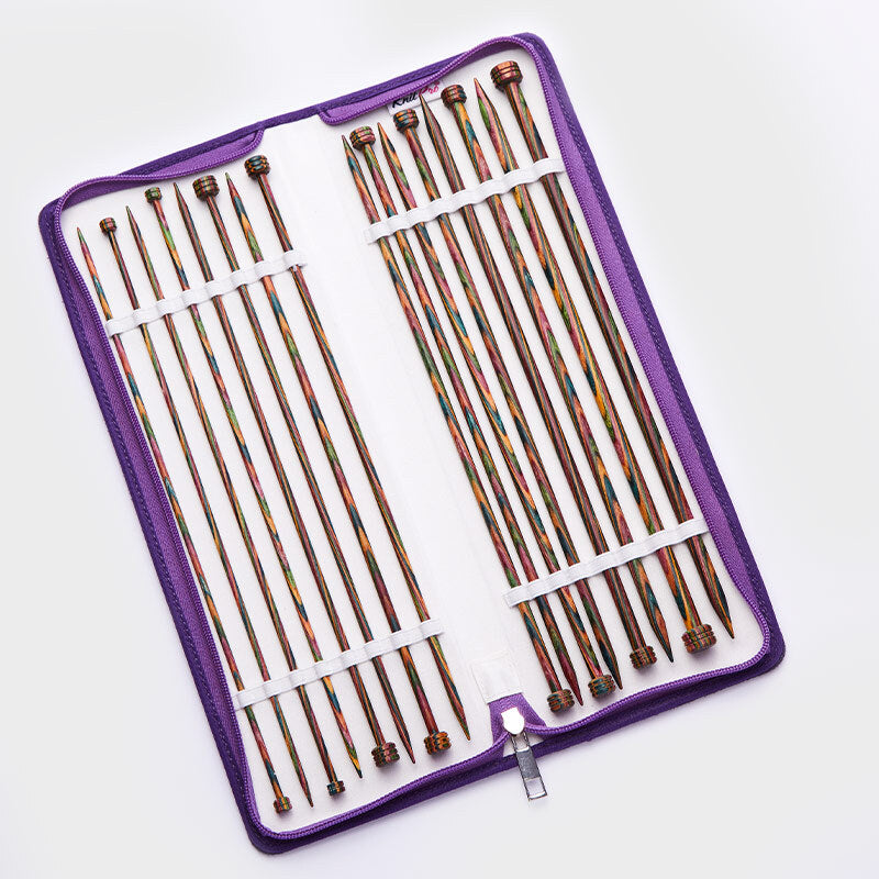 KnitPro "Symfonie" Wood Single Pointed Knitting Needle Set (Dif. Sizes)
