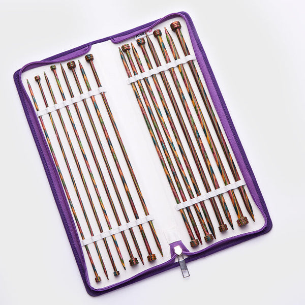 KnitPro "Symfonie" Wood Single Pointed Knitting Needle Set (Dif. Sizes)