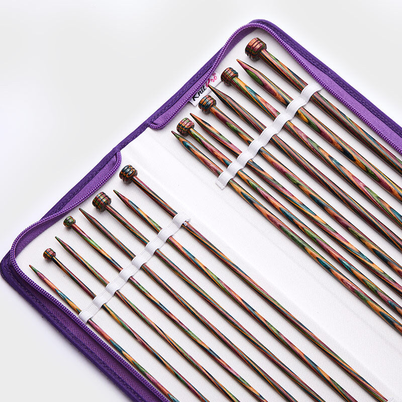 KnitPro "Symfonie" Wood Single Pointed Knitting Needle Set (Dif. Sizes)