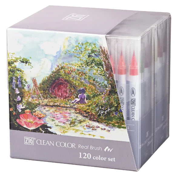 Zig Kuretake Clean Color Real Brush Marker Sets (Choose Your Pack)