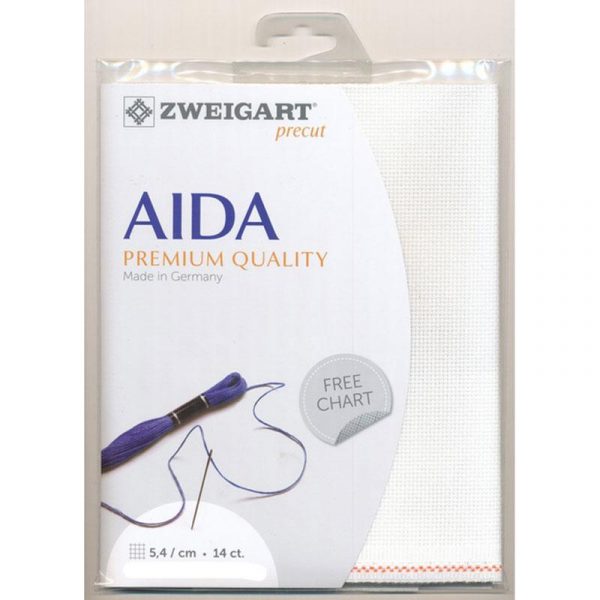 Zweigart Pre-cut Aida Cloth Fabric - 14 Count (48 x 36cm)