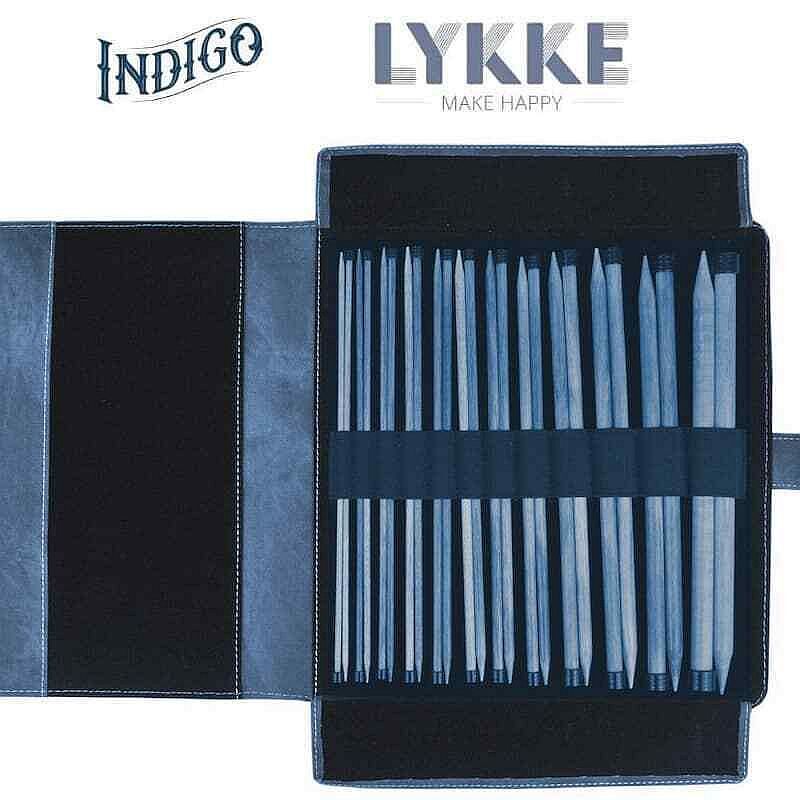 Lykke "Indigo" Wood 25cm (10") Straight Knitting Needle Set