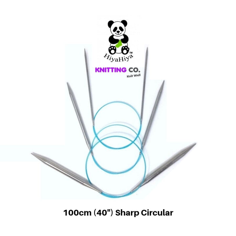 HiyaHiya Sharp Stainless Steel Circular Knitting Needles - 100cm (40")