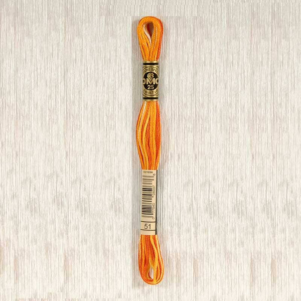 DMC Stranded Cotton Embroidery Thread (Variegated Shades - #048 - #125)