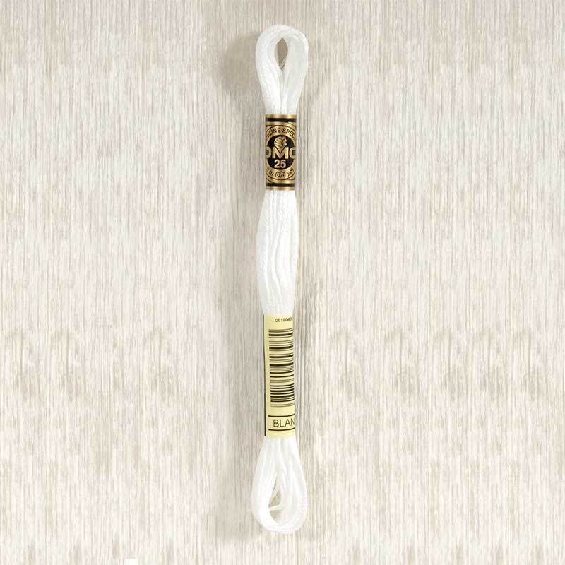 DMC Stranded Cotton #Blanc Blank (White) Hand Embroidery Floss 8m Skein