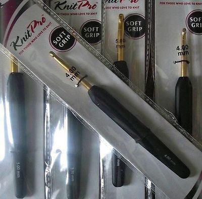 KnitPro Gold Aluminium Crochet Hooks - Full Set of 15