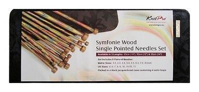 KnitPro "Symfonie" Wood Single Pointed Knitting Needle Set (Dif. Sizes)  | KNITTING CO. - 3