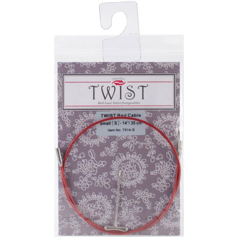 ChiaoGoo Twist Interchangeable Circular Knitting Needle Red Cable (Dif. Sizes) 35cm / 14" (Small) | KNITTING CO. - 3