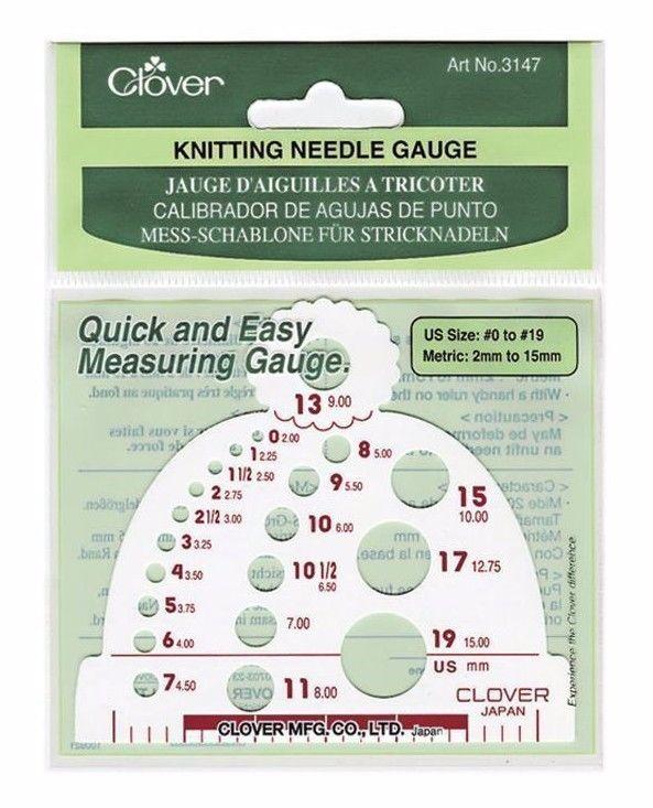 Clover Knitting Needle Gauge