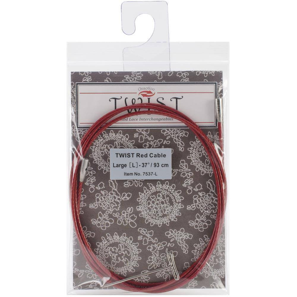 ChiaoGoo Twist Interchangeable Circular Knitting Needle Red Cable (Dif. Sizes) 93cm / 37" (Large) | KNITTING CO. - 10