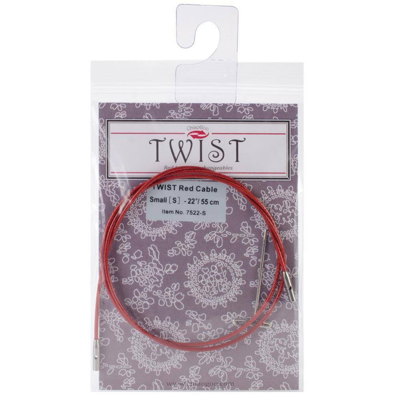 ChiaoGoo Twist Interchangeable Circular Knitting Needle Red Cable (Dif. Sizes) 55cm / 22" (Smal) | KNITTING CO. - 5