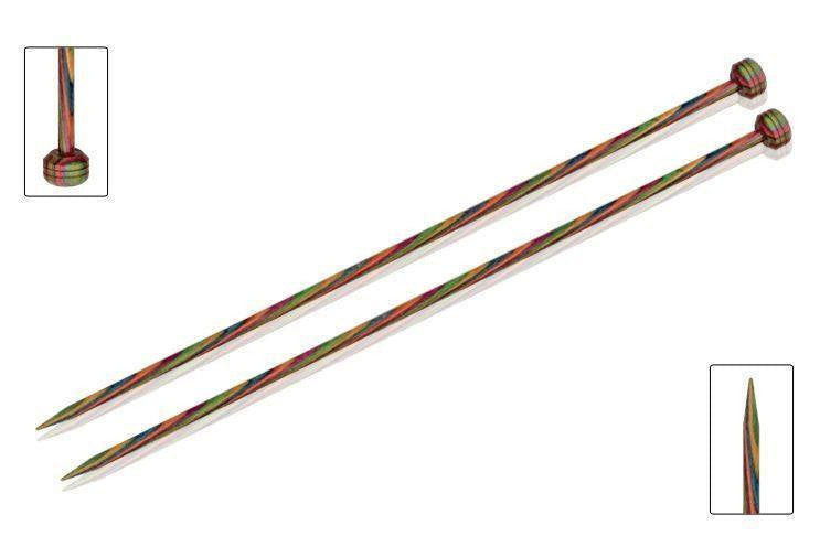 KnitPro "Symfonie" Wood Single Point Knitting Needles Pair (Dif Sizes)  | KNITTING CO. - 1