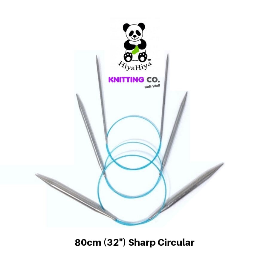 HiyaHiya Sharp Stainless Steel Circular Knitting Needles - 80cm (32")