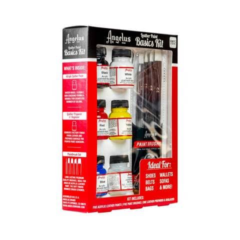 Angelus Acrylic Leather Paint - 11pc Basics Kit