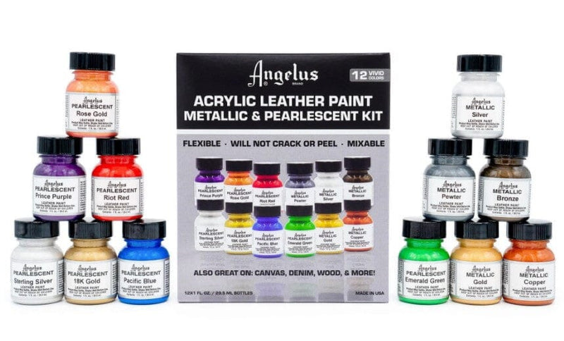 Angelus 29ml (1oz) Acrylic Leather Paint - Set of 12