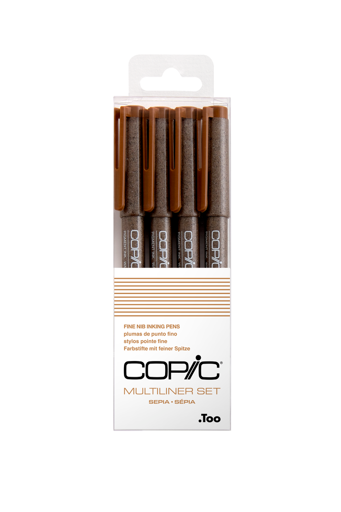 Copic Multiliner Permanent Inking Pens - Set of 4 (Choose Your Pack)