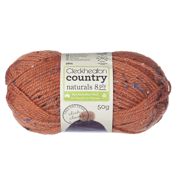 Cleckheaton 50g "Country Naturals" 8-Ply Wool Blend Yarn