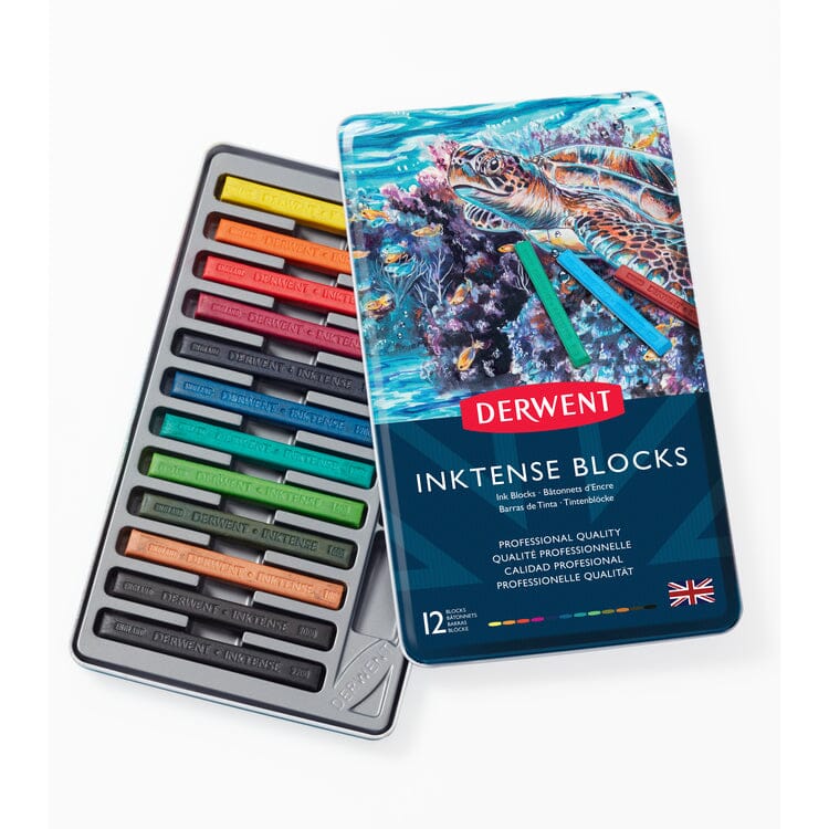 Derwent "Inktense" Water-soluble Colour Ink Blocks Set - Choose Your Size