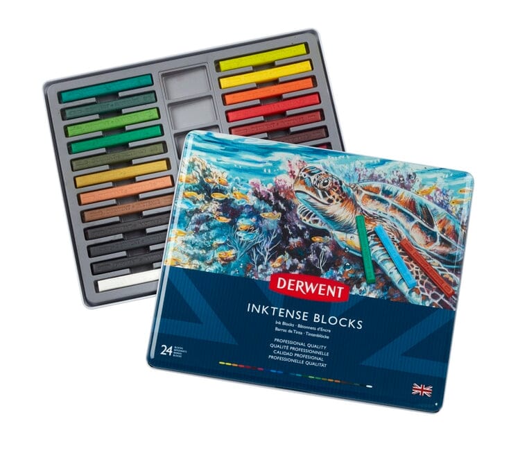 Derwent "Inktense" Water-soluble Colour Ink Blocks Set - Choose Your Size