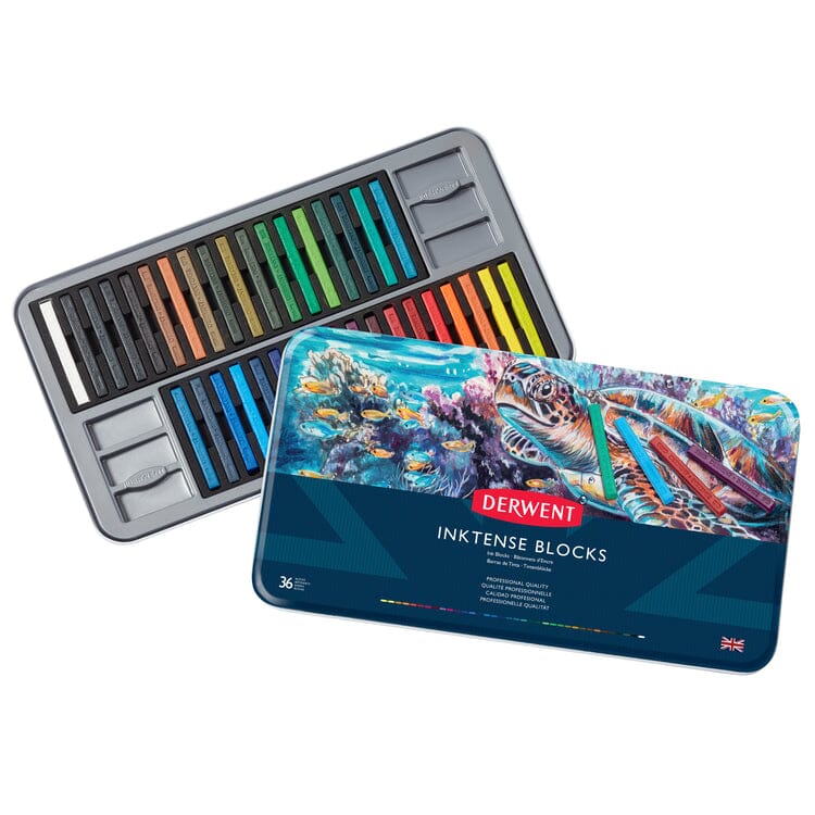 Derwent "Inktense" Water-soluble Colour Ink Blocks Set - Choose Your Size