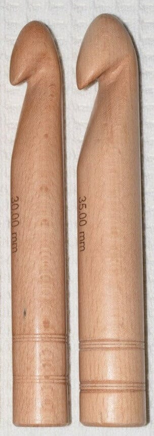 KnitPro Jumbo Birch Wood Crochet Hook (15mm-35mm)  | KNITTING CO. - 1