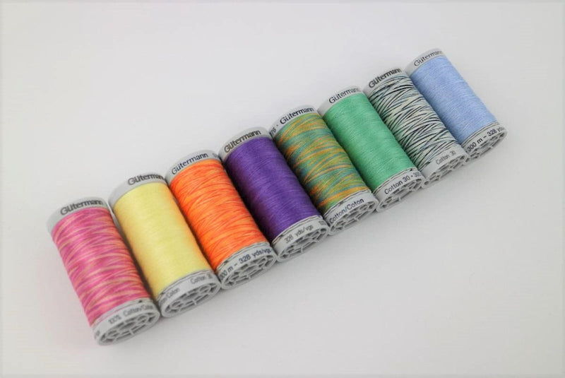 Assorted Pack - Gutermann "Cotton 30" 300m Machine Embroidery Thread - 5 x Shades