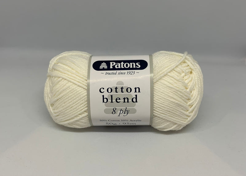 Patons 50g "Cotton Blend" 8-Ply Cotton & Acrylic Yarn