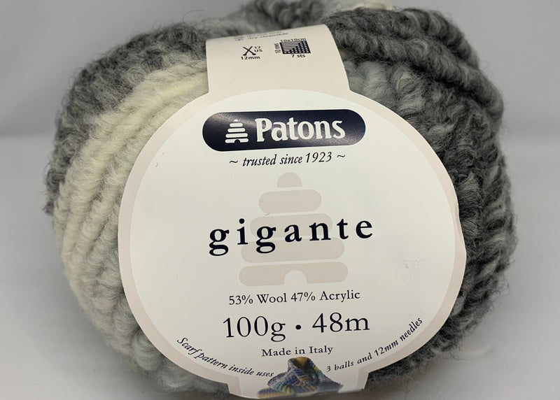 Patons 100g "Gigante" Wool & Acrylic Yarn