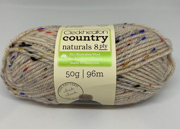 Cleckheaton 50g "Country Naturals" 8-Ply Wool Blend Yarn