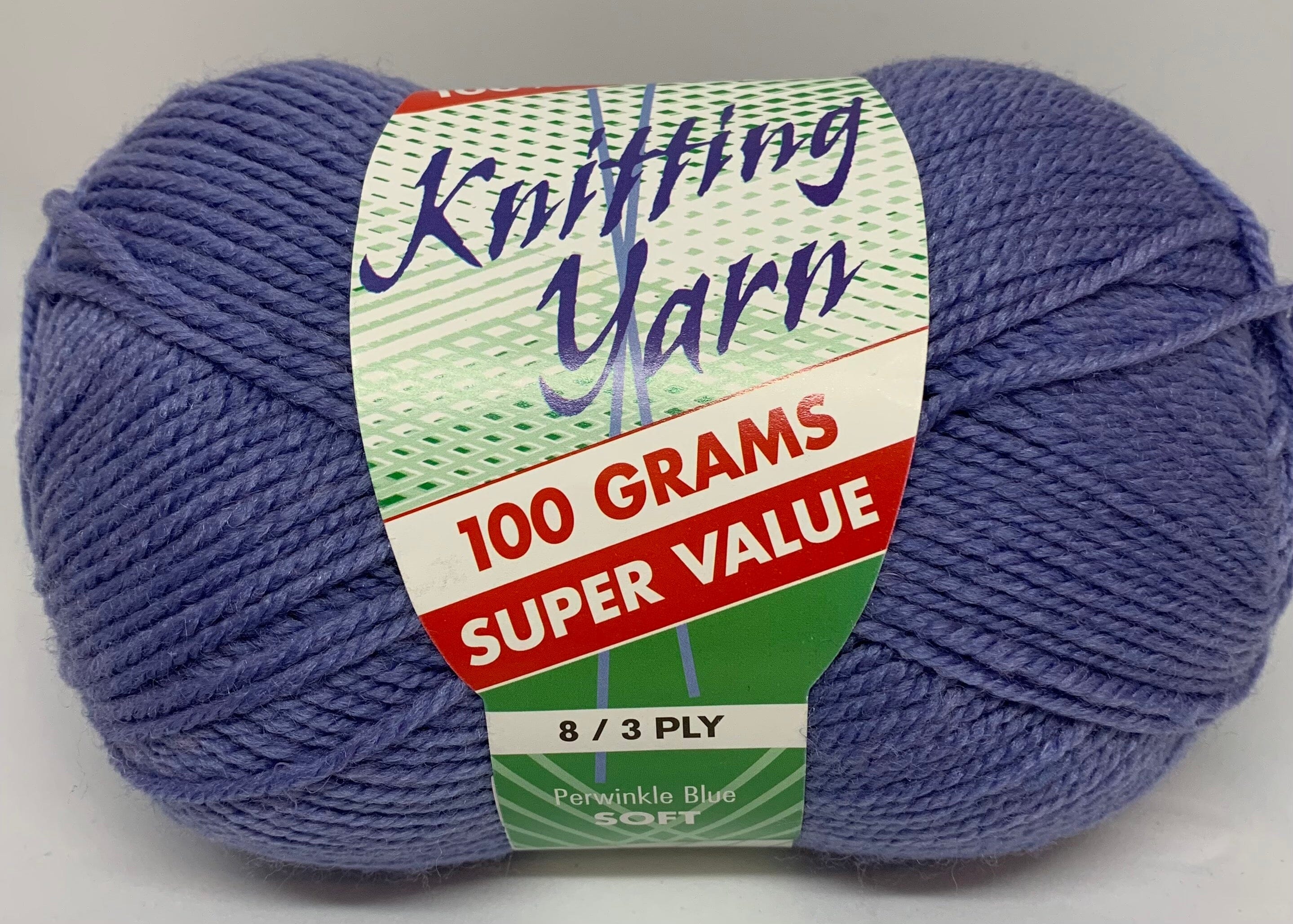 Everyday Super Value 100g Acrylic 8-Ply Knitting Yarn - Solids