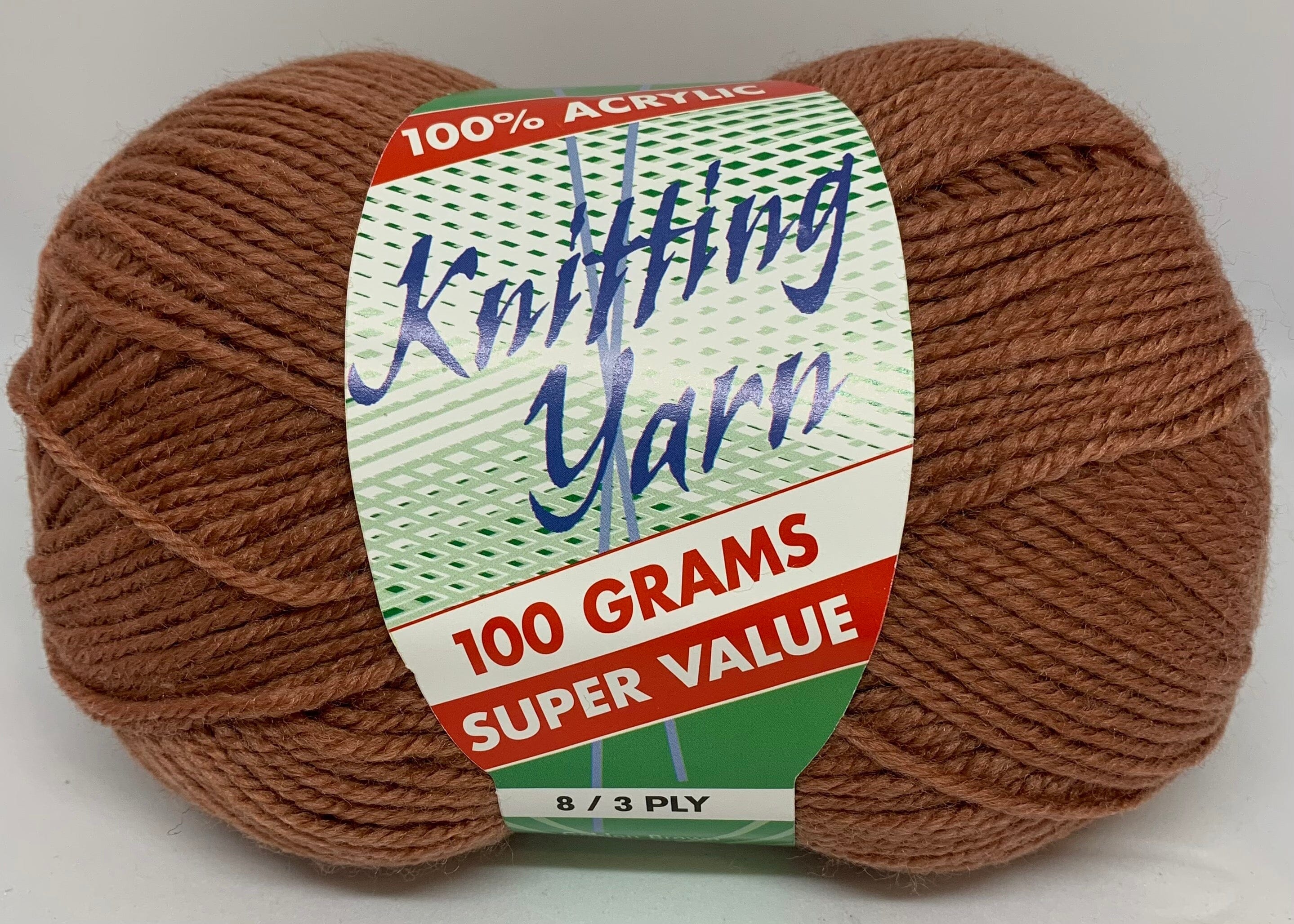 Everyday Super Value 100g Acrylic 8-Ply Knitting Yarn - Solids