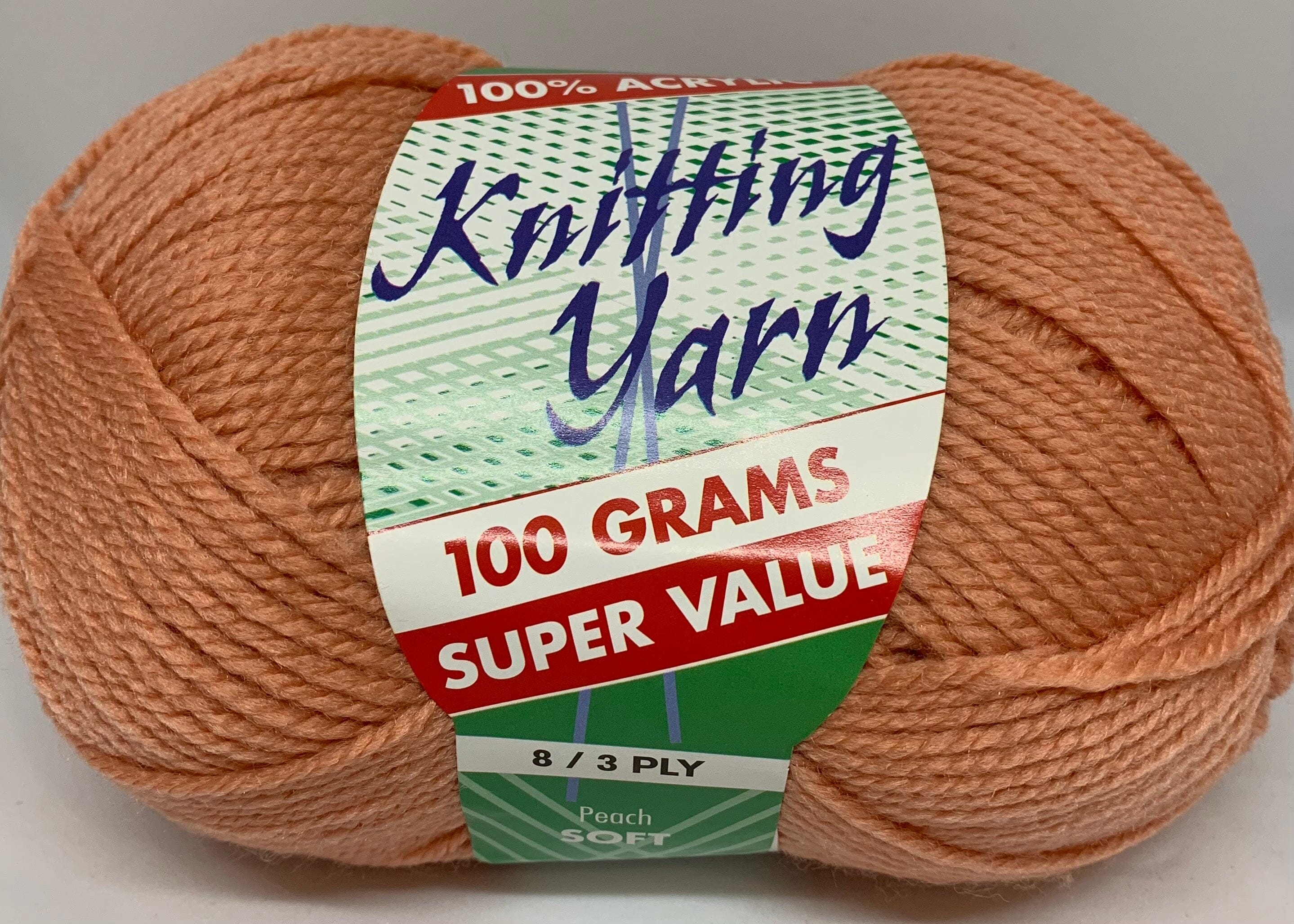 Everyday Super Value 100g Acrylic 8-Ply Knitting Yarn - Solids
