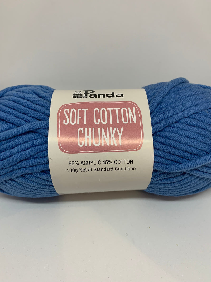Panda 100g "Soft Cotton Chunky" 12-Ply Cotton Blend Yarn