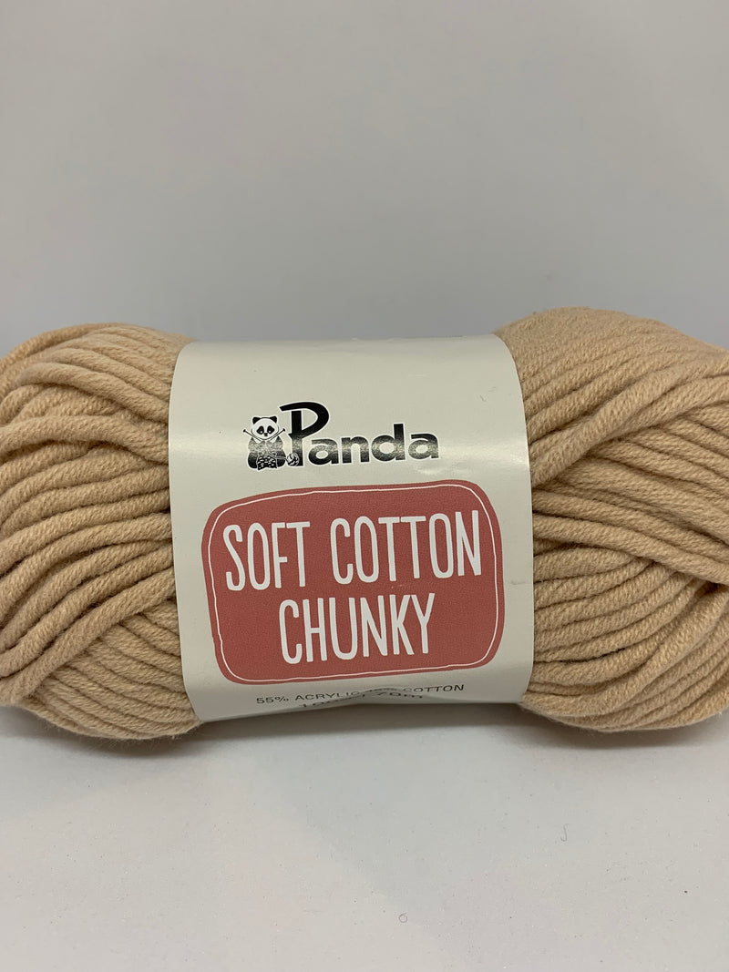 Panda 100g "Soft Cotton Chunky" 12-Ply Cotton Blend Yarn