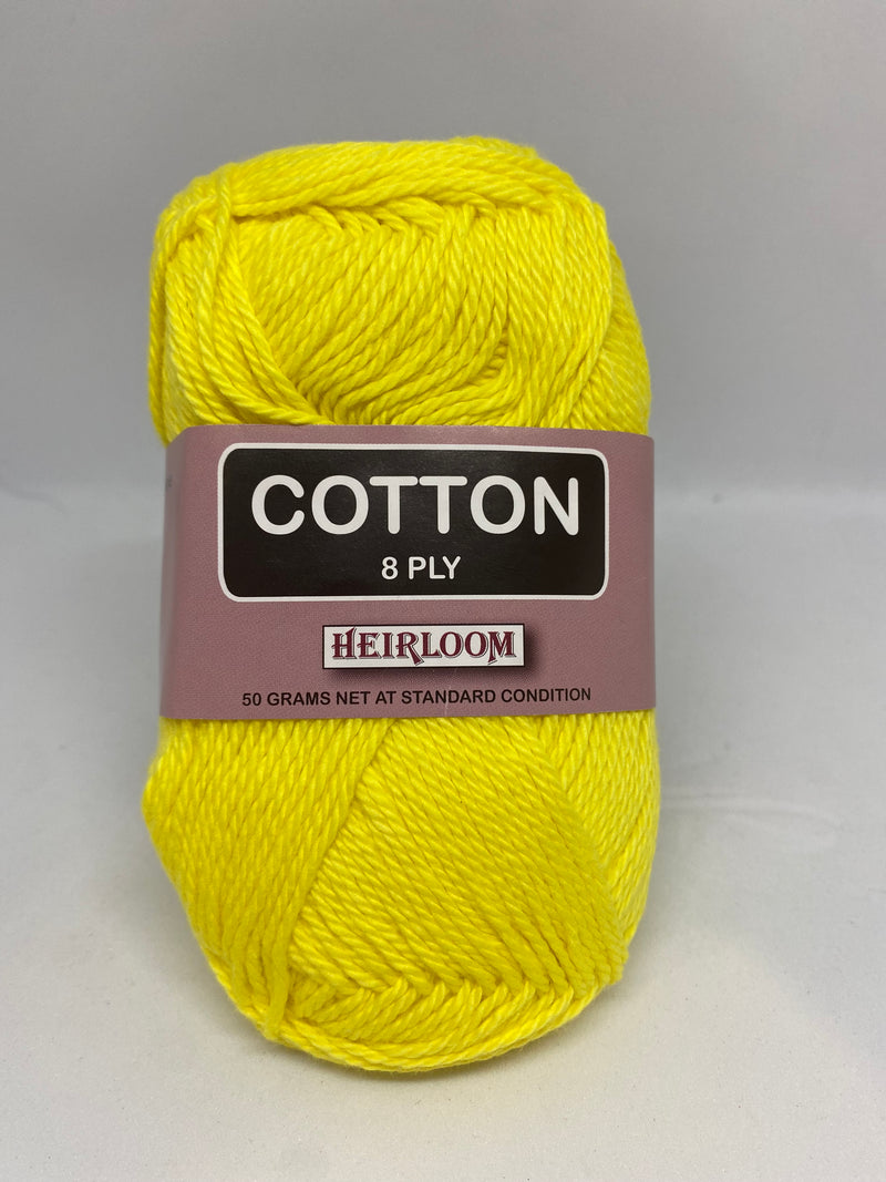 Heirloom 50g "Cotton" 8-Ply 100% Cotton Yarn