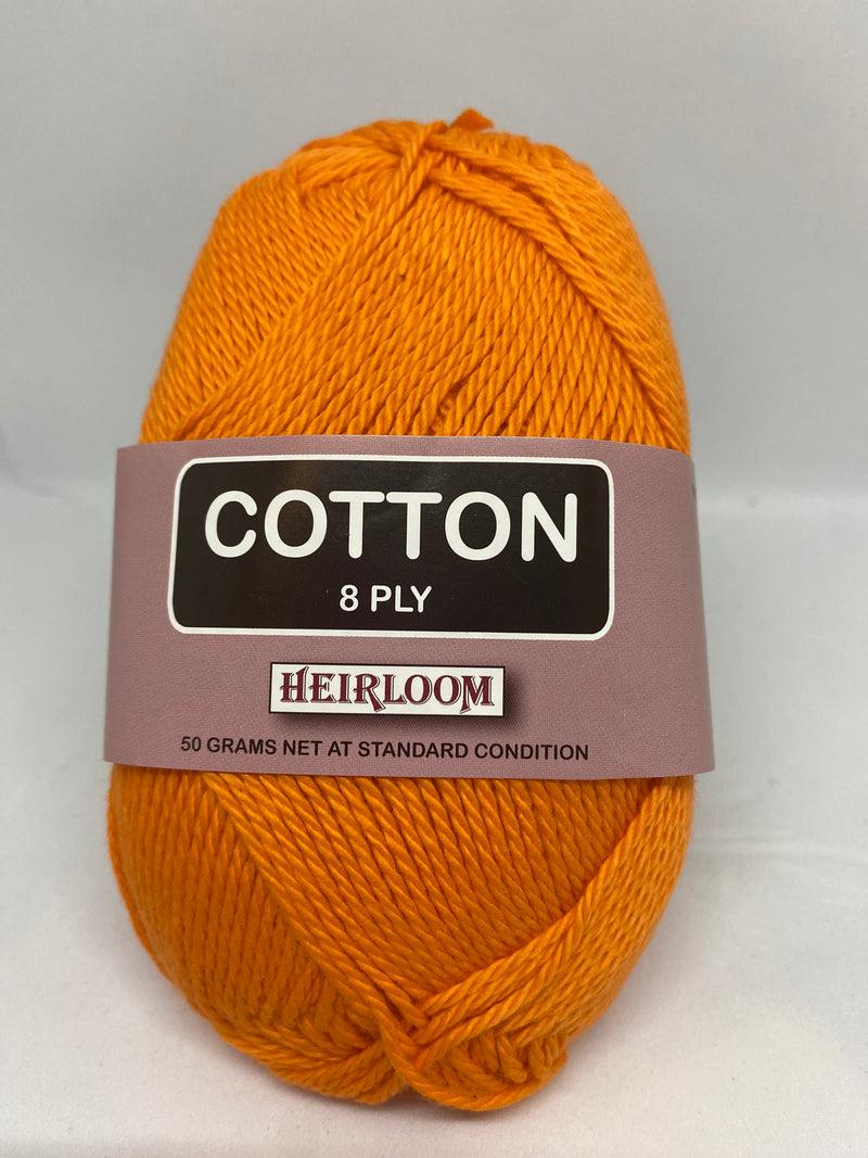 Heirloom 50g "Cotton" 8-Ply 100% Cotton Yarn