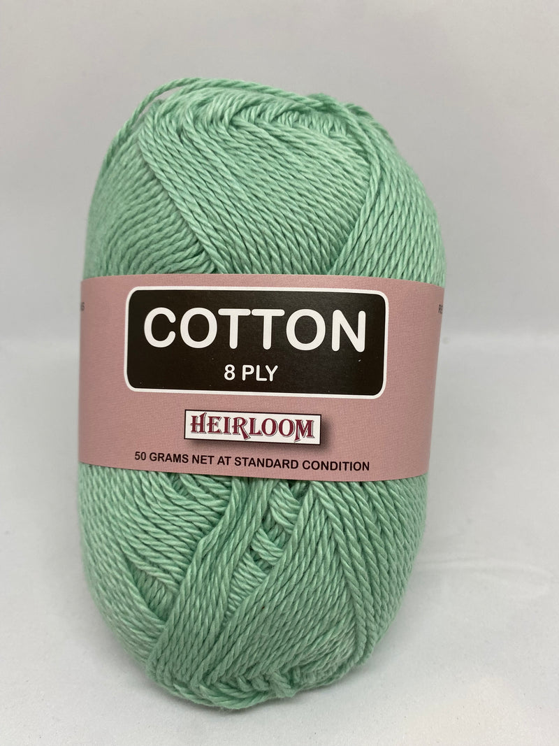 Heirloom 50g "Cotton" 8-Ply 100% Cotton Yarn