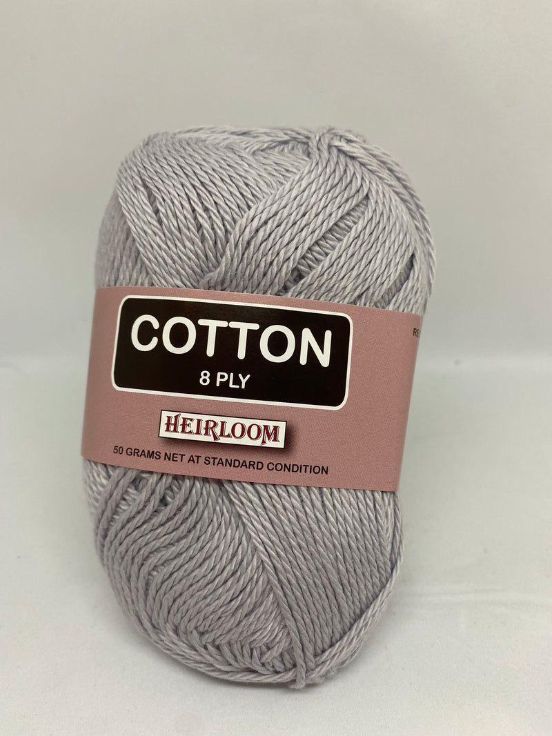 Heirloom 50g "Cotton" 8-Ply 100% Cotton Yarn