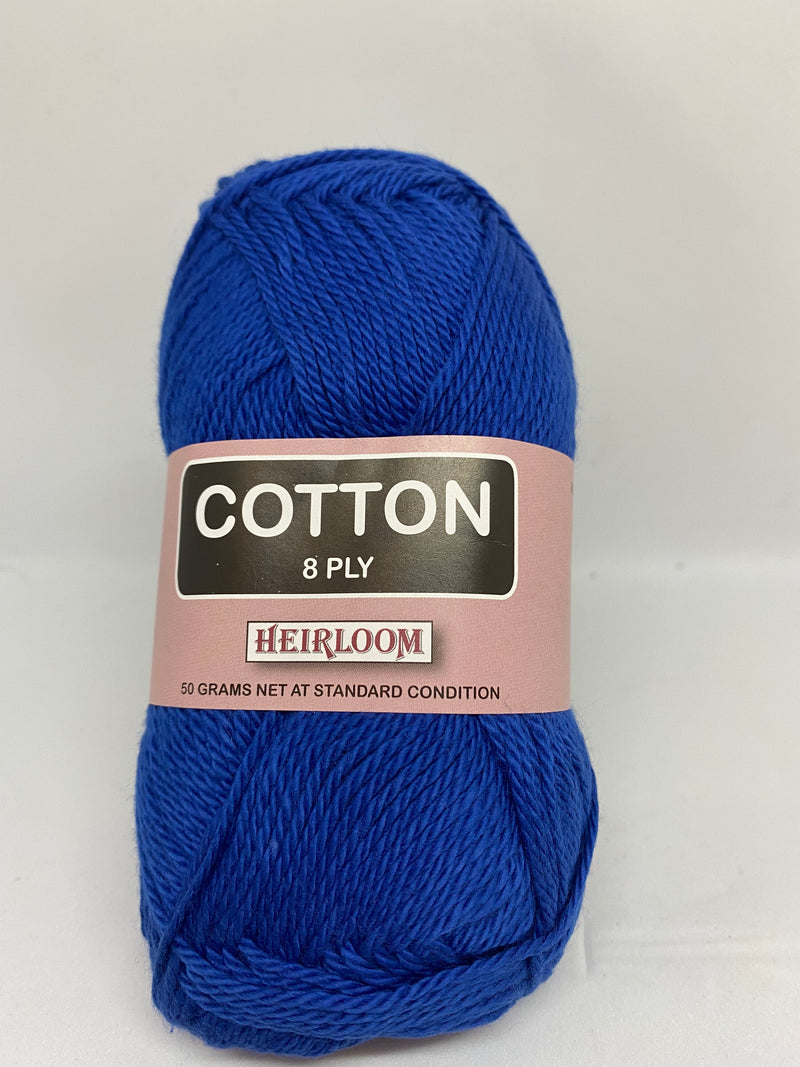 Heirloom 50g "Cotton" 8-Ply 100% Cotton Yarn