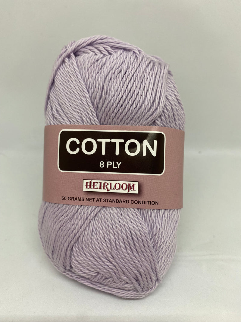 Heirloom 50g "Cotton" 8-Ply 100% Cotton Yarn
