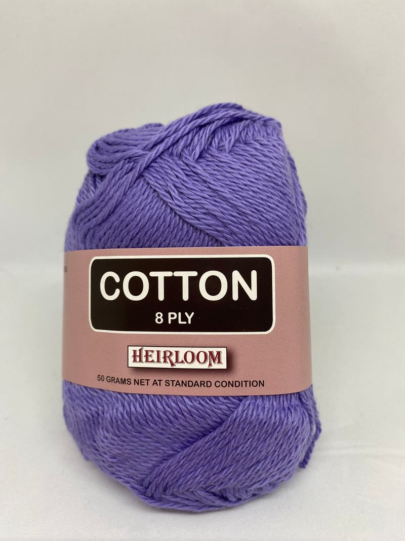 Heirloom 50g "Cotton" 8-Ply 100% Cotton Yarn