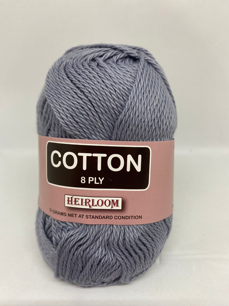 Heirloom 50g "Cotton" 8-Ply 100% Cotton Yarn