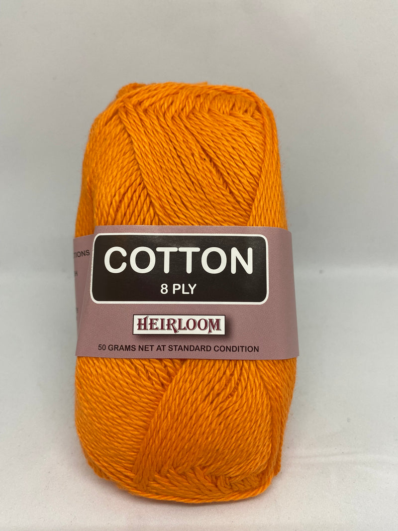 Heirloom 50g "Cotton" 8-Ply 100% Cotton Yarn