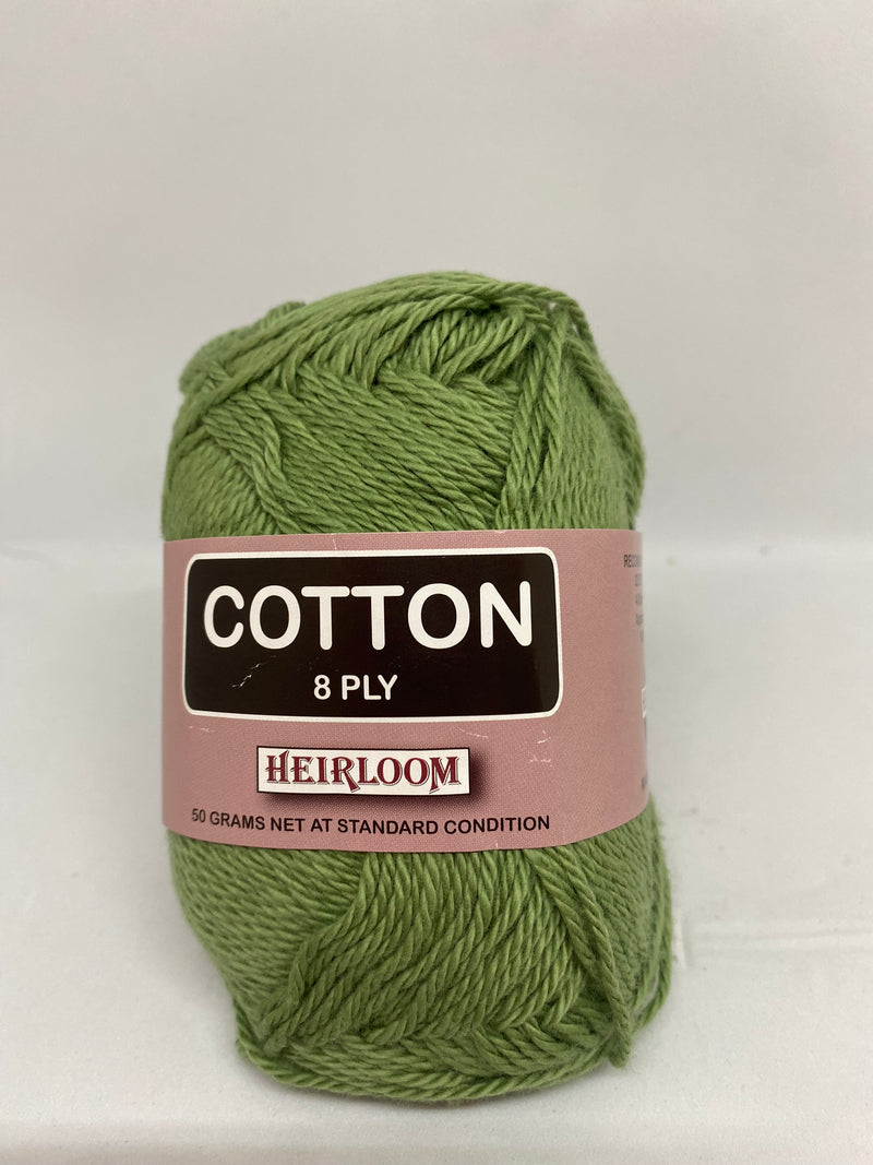 Heirloom 50g "Cotton" 8-Ply 100% Cotton Yarn